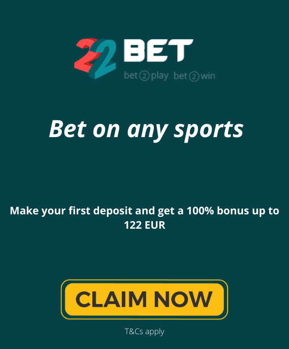 22bet welcome bonus